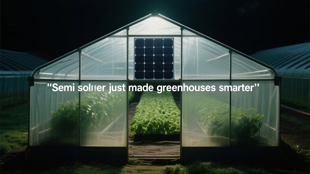Semi-transparent solar panels just made greenhouses smarter
